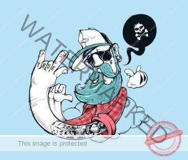 Hipster men illustration